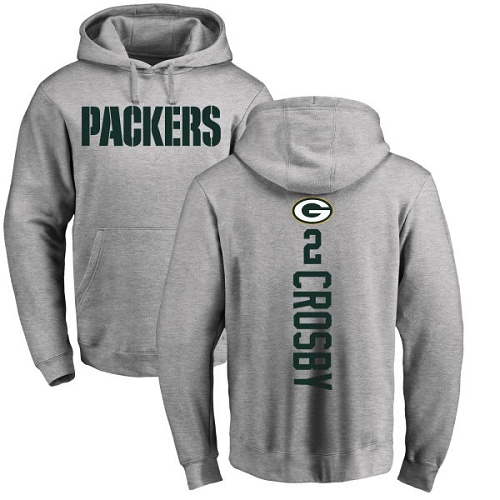 Green Bay Packers Ash #2 Crosby Mason Backer Nike NFL Pullover Hoodie